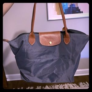 Longchamp le pliage bag in lovely dusty blue